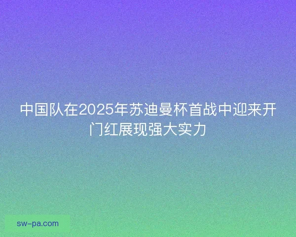 中国队在2025年苏迪曼杯首战中迎来开门红展现强大实力