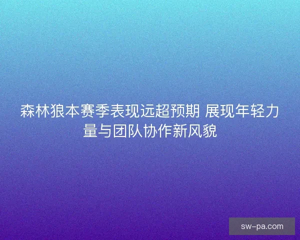 森林狼本赛季表现远超预期 展现年轻力量与团队协作新风貌